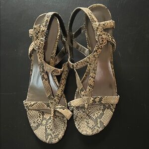 Massimo Snake Print Sandals